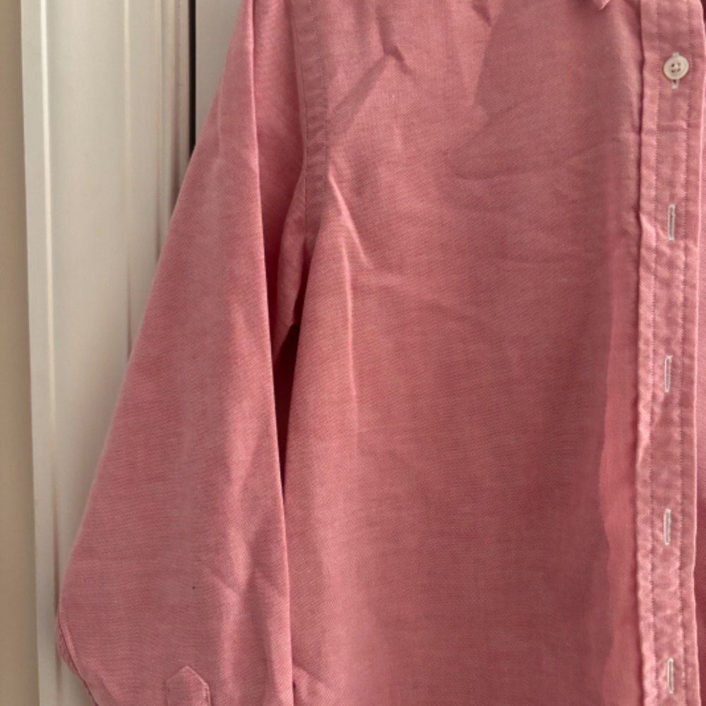 Lands End Pink Collared L/S Shirt Size Petite 6 - Picture 6 of 8